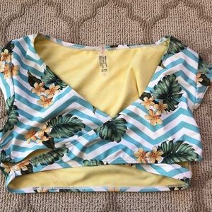 Tropical swimsuit top